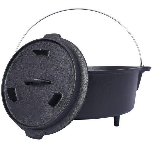 JMT-385290 Portable Deep Cooking Pot with Legs for Campfire and Grill Cooking