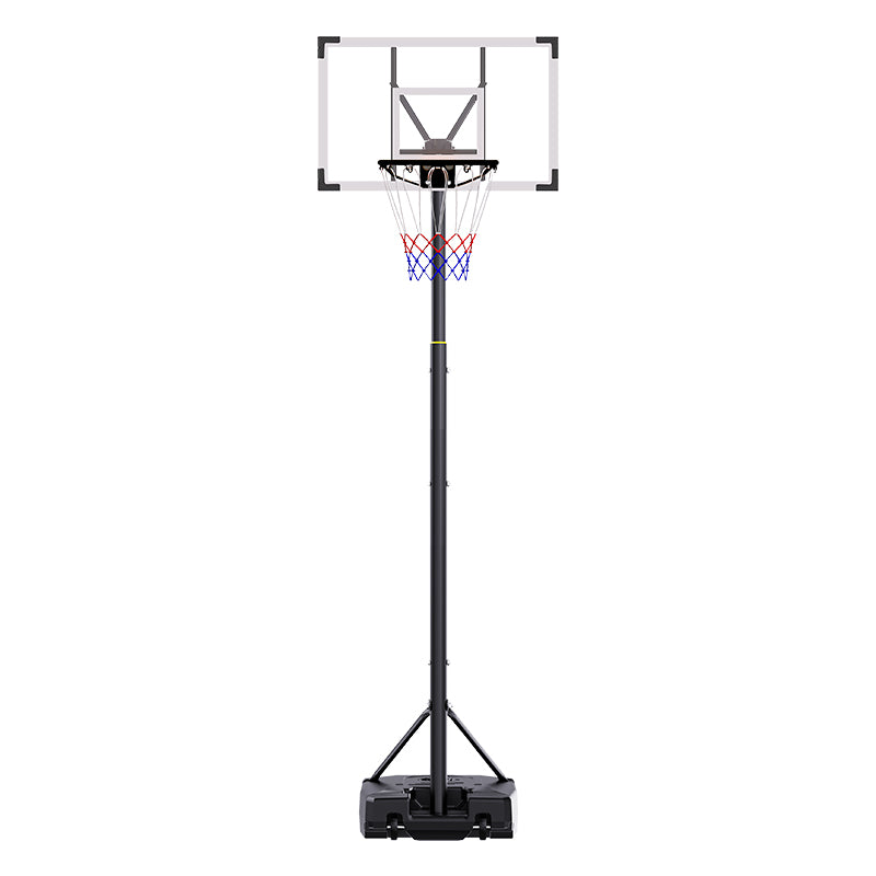 JMT-385482 Portable Adjustable Basketball Hoop with PC Backplate, Large Base, and Wheels (5.25-8.53 Ft)