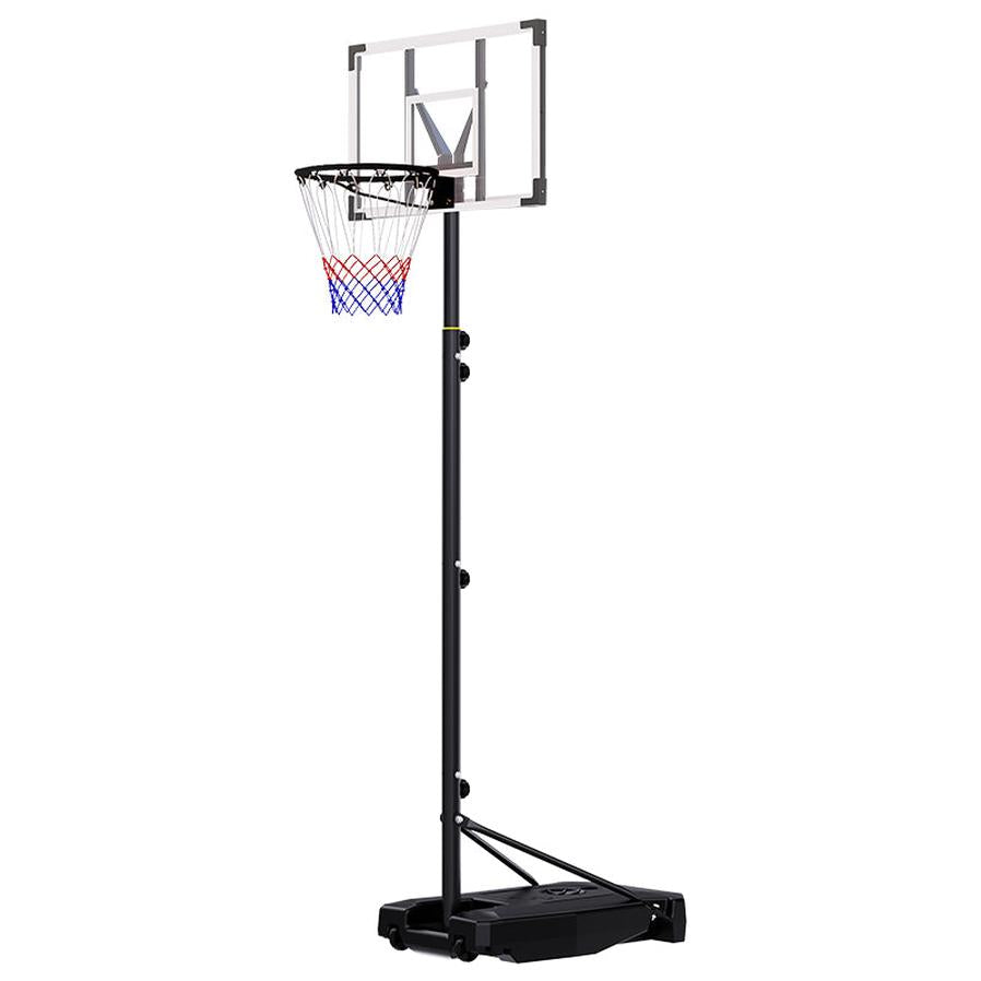 JMT-385482 Portable Adjustable Basketball Hoop with PC Backplate, Large Base, and Wheels (5.25-8.53 Ft)