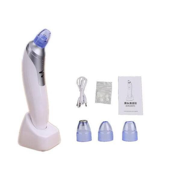 JMT-385546 Rechargeable Electronic Blackhead Remover with 4 Interchangeable Tips and LED Display