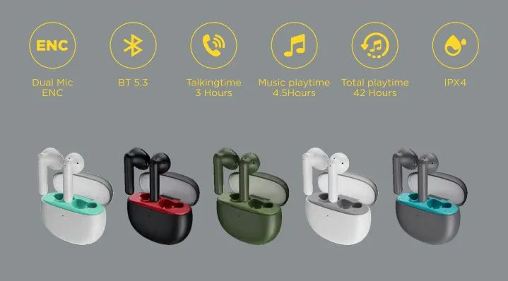 JMT-385738 Dual Mic Noise Cancelling Waterproof TWS Earbuds with Fast Charging