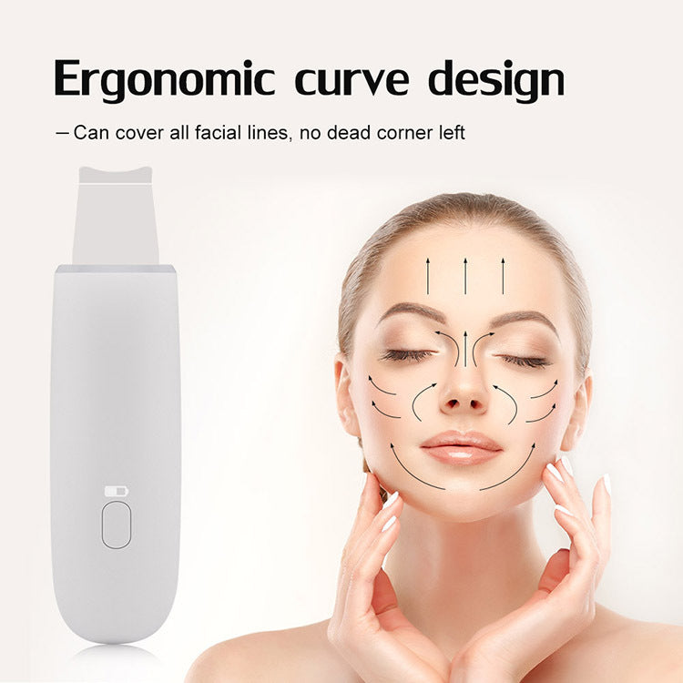 JMT-385802 Ultrasonic Facial Exfoliation Shovel for Home Use - White