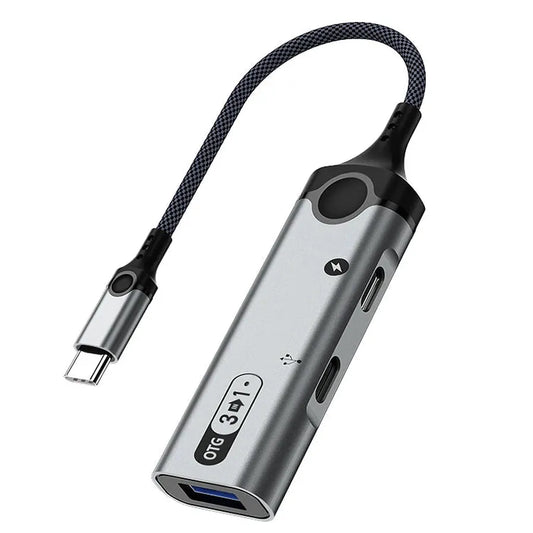 JMT-386058 High-Speed USB 3.0 to Type-C OTG Adapter with Fast Charging and 5Gbps Data Transmission