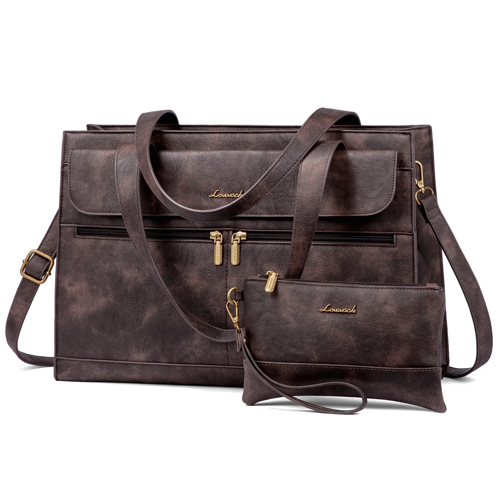 JMT-386378 Retro Laptop Tote Bag for Women - Stylish Office and Travel Shoulder Bag