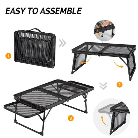 JMT-386442 3ft Portable Black Folding Table for Outdoor Use