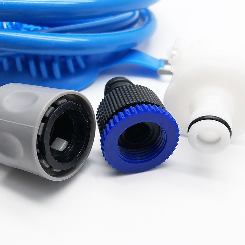JMT-386634 Outdoor Pet Bath Brush with Shower Adapter for Dogs and Cats - 2.5M Silicone Hose