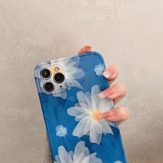 JMT-386890 Dandelion Design Silicone Case for iPhone 12 Pro Max - Blue Background Protection
