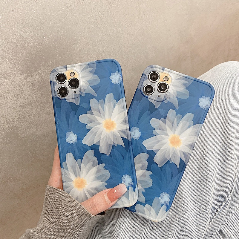 JMT-386890 Dandelion Design Silicone Case for iPhone 12 Pro Max - Blue Background Protection
