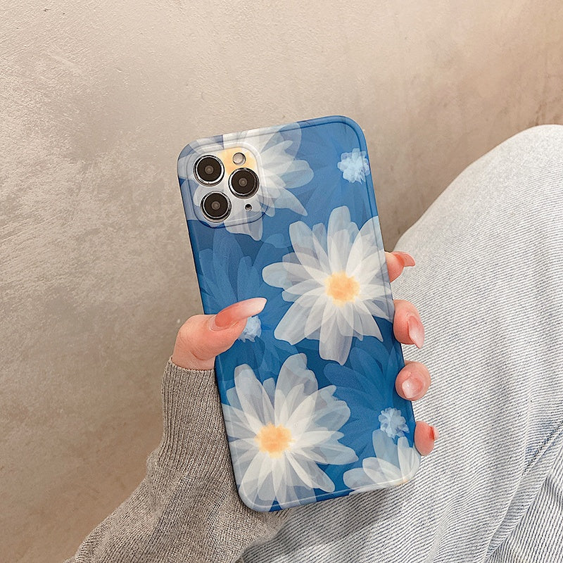 JMT-386890 Dandelion Design Silicone Case for iPhone 12 Pro Max - Blue Background Protection