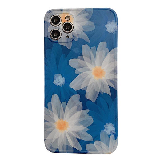 JMT-386890 Dandelion Design Silicone Case for iPhone 12 Pro Max - Blue Background Protection