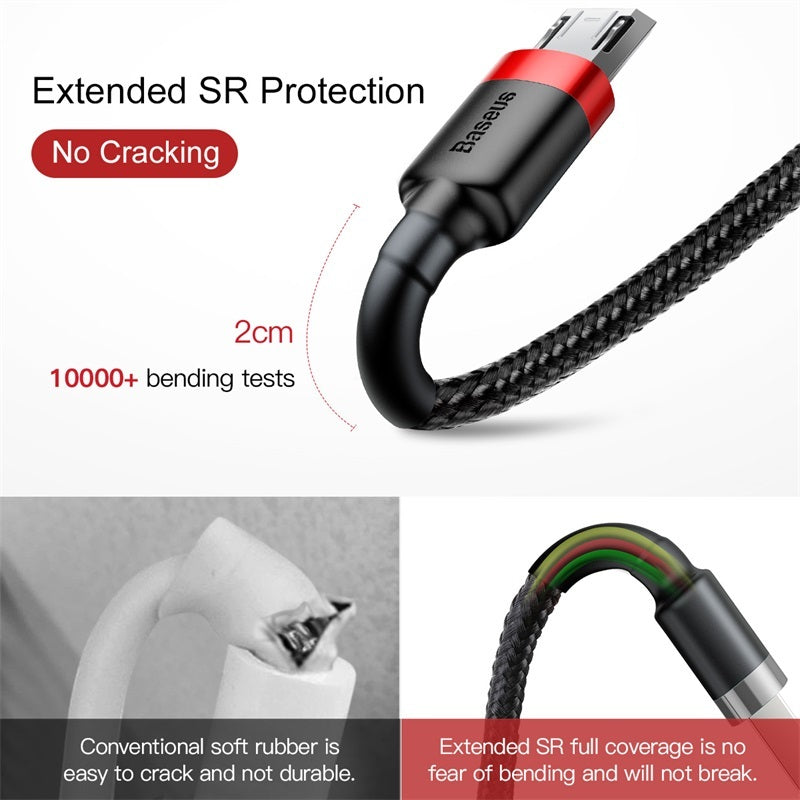 JMT-386890 Xiaomi-Compatible Android Data Cable for Fast Charging - TPE Material, Available in Red, Gray, and Black