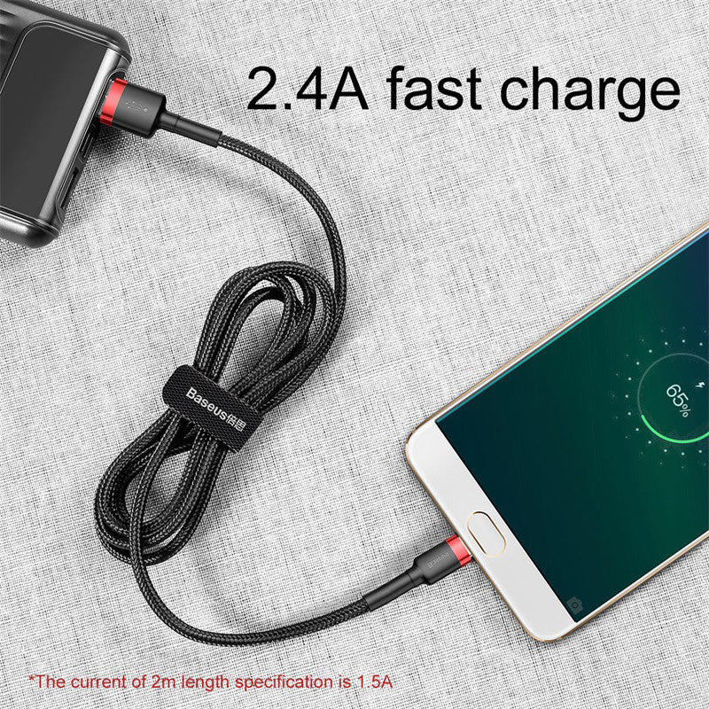 JMT-386890 Xiaomi-Compatible Android Data Cable for Fast Charging - TPE Material, Available in Red, Gray, and Black