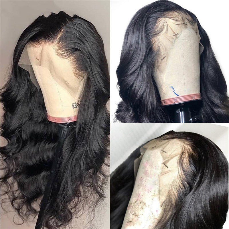 JMT-387082 Natural Color 13x4 Lace Front Human Hair Wig - Hand-Woven, Dyeable, Versatile Bang Styles