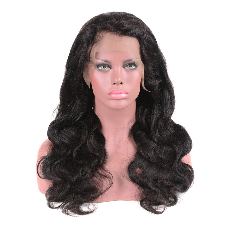 JMT-387082 Natural Color 13x4 Lace Front Human Hair Wig - Hand-Woven, Dyeable, Versatile Bang Styles