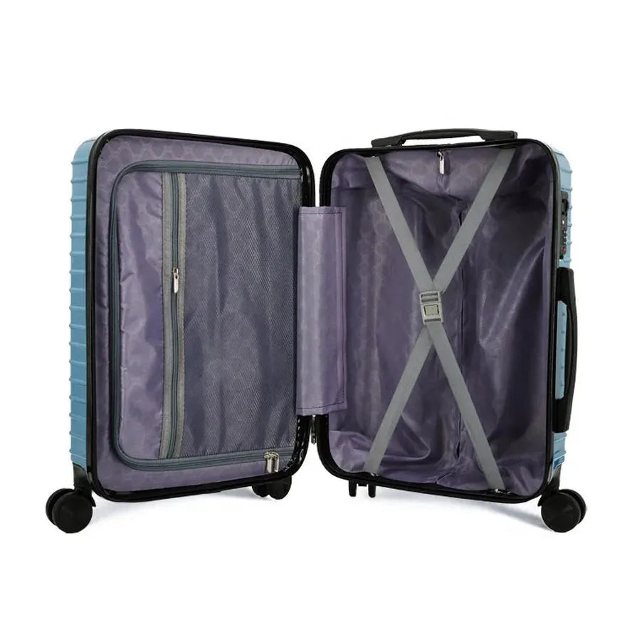 JMT-387274 Travel Trolley Luggage Bags Set of 3 Plastic Suitcases with Wheels for Easy Mobility