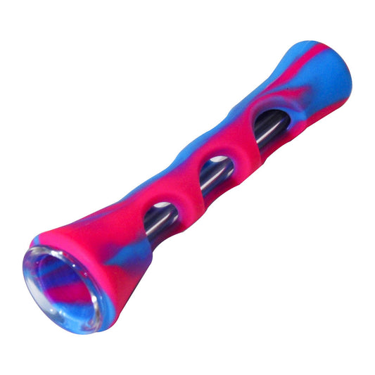 JMT-387338 Portable Silicone Glass Pipe with Windproof Function and Multi-Use Features
