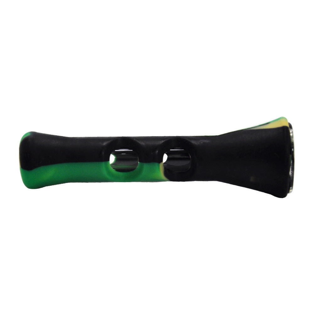 JMT-387338 Portable Silicone Glass Pipe with Windproof Function and Multi-Use Features