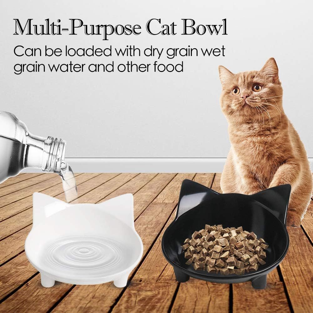 JMT-387530 Non-Slip Shallow Cat Feeding Bowl | BPA-Free Melamine Pet Dish for Cats and Small Animals