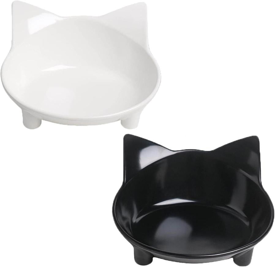 JMT-387530 Non-Slip Shallow Cat Feeding Bowl | BPA-Free Melamine Pet Dish for Cats and Small Animals