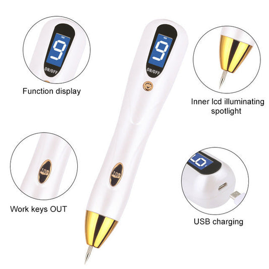 JMT-388106 Deluxe Mole and Skin Tag Remover Pen with Adjustable Settings and LED Display