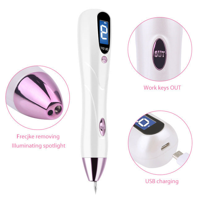 JMT-388106 Deluxe Mole and Skin Tag Remover Pen with Adjustable Settings and LED Display