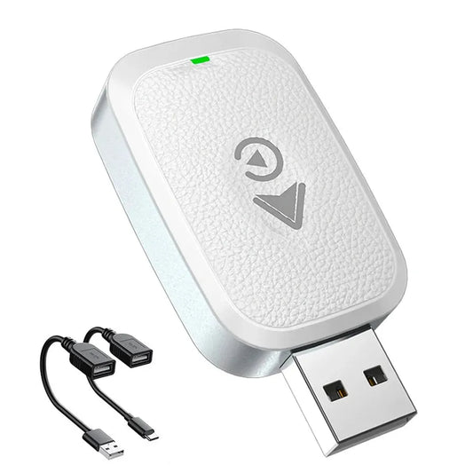 JMT-388362 Wireless CarPlay and Android Auto Adapter with Dual USB Type-C Connector for Seamless Connectivity