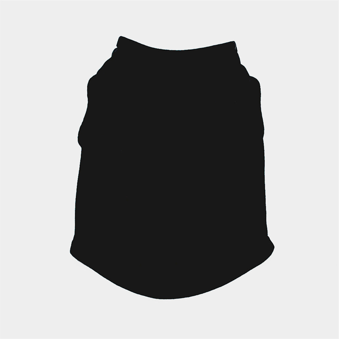 JMT-388490 Solid Color Casual Dog Vest in Thin White - Polyester Material, Unisex Design