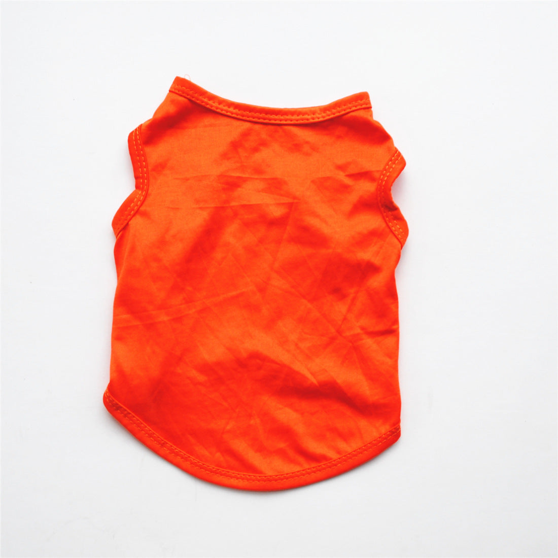 JMT-388490 Solid Color Casual Dog Vest in Thin White - Polyester Material, Unisex Design