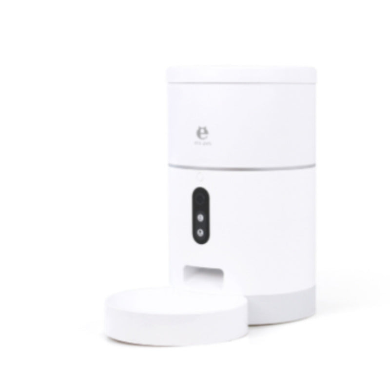 JMT-388874 Automatic WiFi Pet Feeder with Video and Microphone - 10 Servings per Meal, Medium Dry Food Compatible, ABS Material, DC 5V 1A