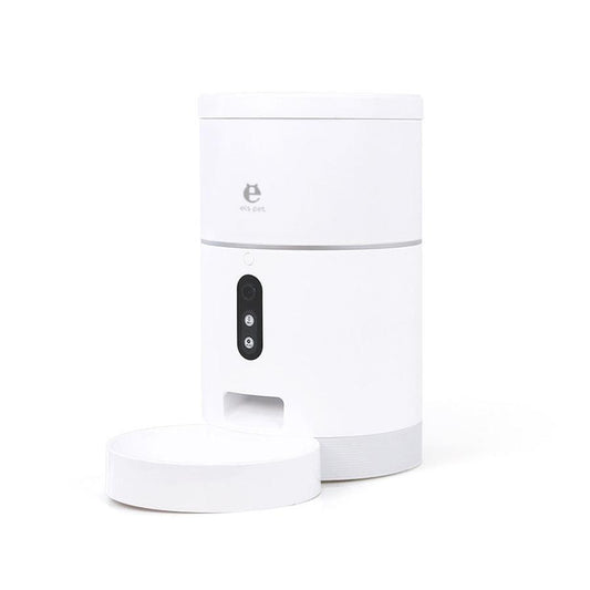 JMT-388874 Automatic WiFi Pet Feeder with Video and Microphone - 10 Servings per Meal, Medium Dry Food Compatible, ABS Material, DC 5V 1A