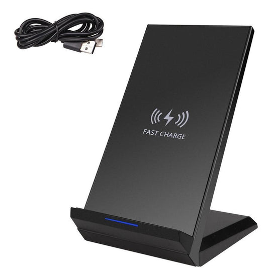 JMT-389194 15W Fast Wireless Charger for QI-Compatible Mobile Phones, 1m Cable, ABS Material, Black/White