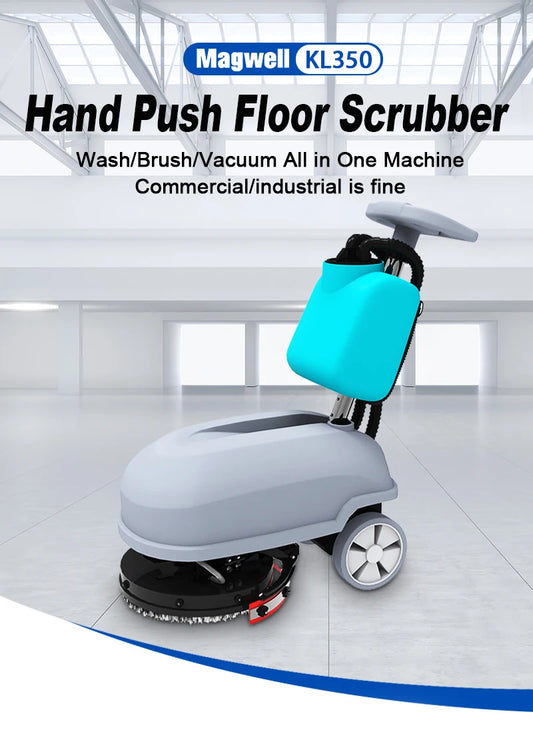 JMT-389322 Electric Mini Floor Scrubber with Hand Push Feature for Efficient Tile Cleaning