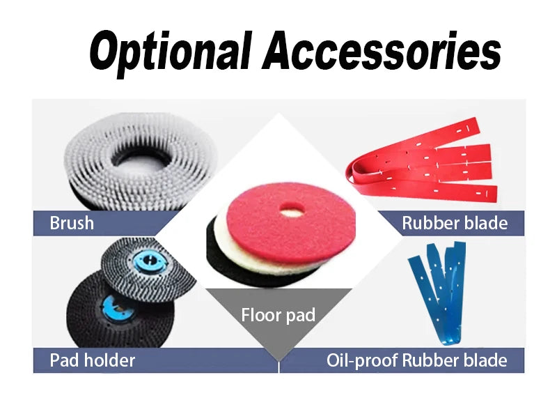 JMT-389322 Electric Mini Floor Scrubber with Hand Push Feature for Efficient Tile Cleaning