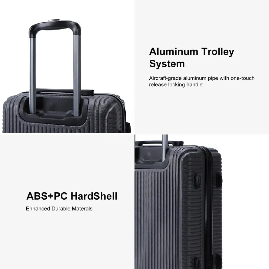 JMT-389578 Durable ABS Hard Shell Travel Luggage Suitcase Set for Hassle-Free Packing