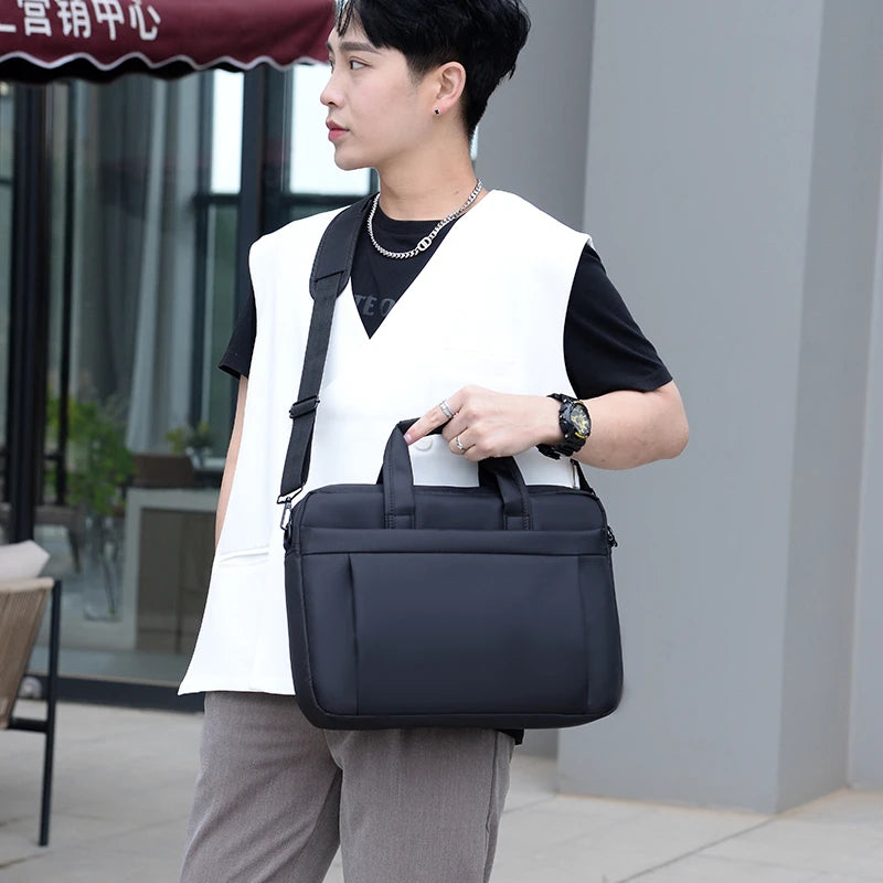 JMT-389578 Waterproof 14 Inch Luxury Laptop Tote Bag for Men and Women, Versatile Computer Shoulder Cover