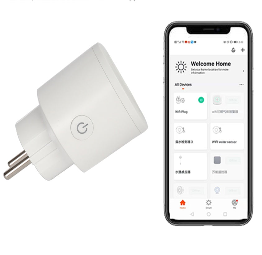JMT-389642 European WiFi Smart Socket Converter with Fire-Rated Shell and 10A Capacity