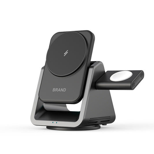 JMT-390026 Three-in-One Fast Wireless Charger with Magnetic Bracket for Compatible Devices