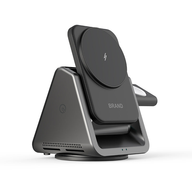 JMT-390026 Three-in-One Fast Wireless Charger with Magnetic Bracket for Compatible Devices