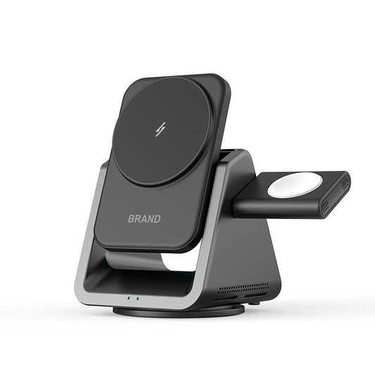 JMT-390026 Three-in-One Fast Wireless Charger with Magnetic Bracket for Compatible Devices