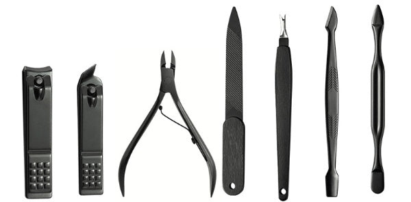 JMT-390154 Stainless Steel Nail Clipper Set with PU Leather Case - 16-Piece Grooming Kit for Home and Travel
