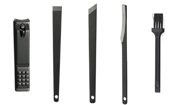 JMT-390154 Stainless Steel Nail Clipper Set with PU Leather Case - 16-Piece Grooming Kit for Home and Travel