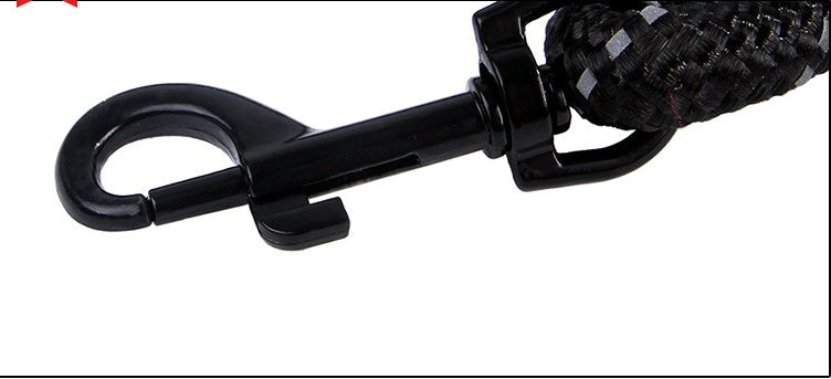 JMT-390346 Durable Nylon Traction Leash for Dogs - One Leash for Three Attachments, Available in Black and Red