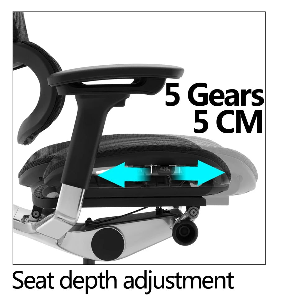 JMT-390602 Ergonomic Height Adjustable Mesh Office Chair with Swivel Design for Home and Workspace