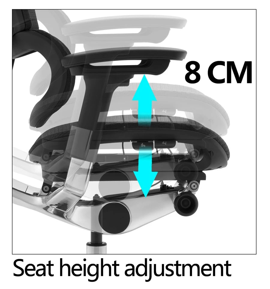 JMT-390602 Ergonomic Height Adjustable Mesh Office Chair with Swivel Design for Home and Workspace