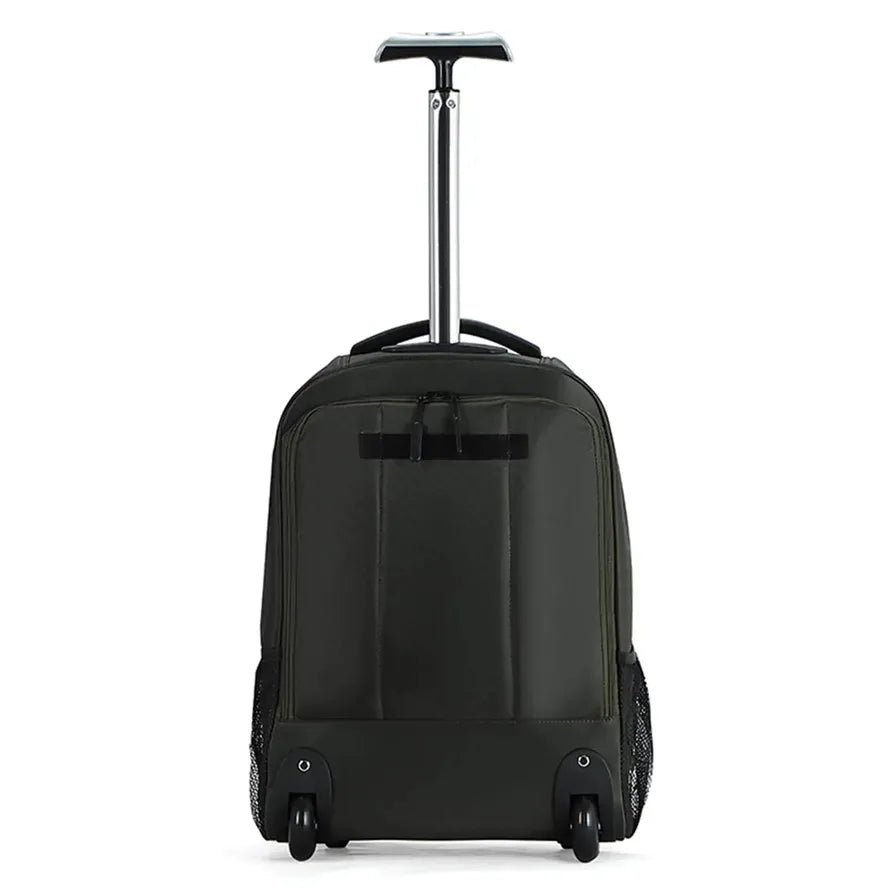 JMT-390730 20 Inch Travel Trolley Laptop Backpack with Wheels for Men - Durable Outdoor Fabric Design