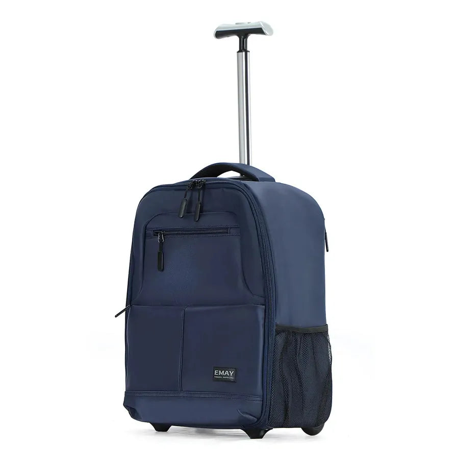 JMT-390730 20 Inch Travel Trolley Laptop Backpack with Wheels for Men - Durable Outdoor Fabric Design