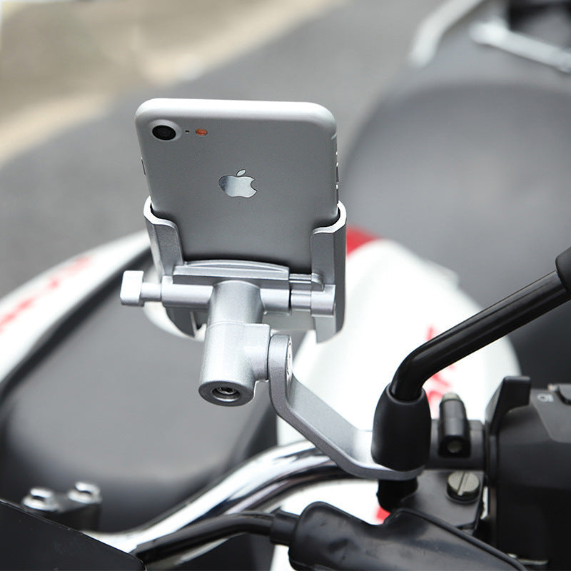 JMT-390858 Aluminum Alloy Mobile Phone Holder for Motorcycle and Bicycle, Adjustable Clamping Width 60-90mm