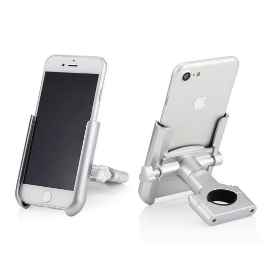 JMT-390858 Aluminum Alloy Mobile Phone Holder for Motorcycle and Bicycle, Adjustable Clamping Width 60-90mm