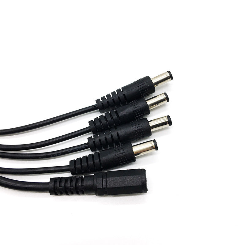 JMT-391178 12V DC One-Point Four Monitoring Power Cord - Copper Core, 20A, 0.39m Length, Black
