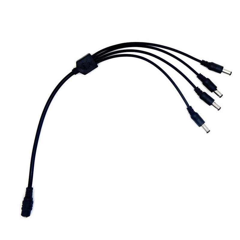 JMT-391178 12V DC One-Point Four Monitoring Power Cord - Copper Core, 20A, 0.39m Length, Black